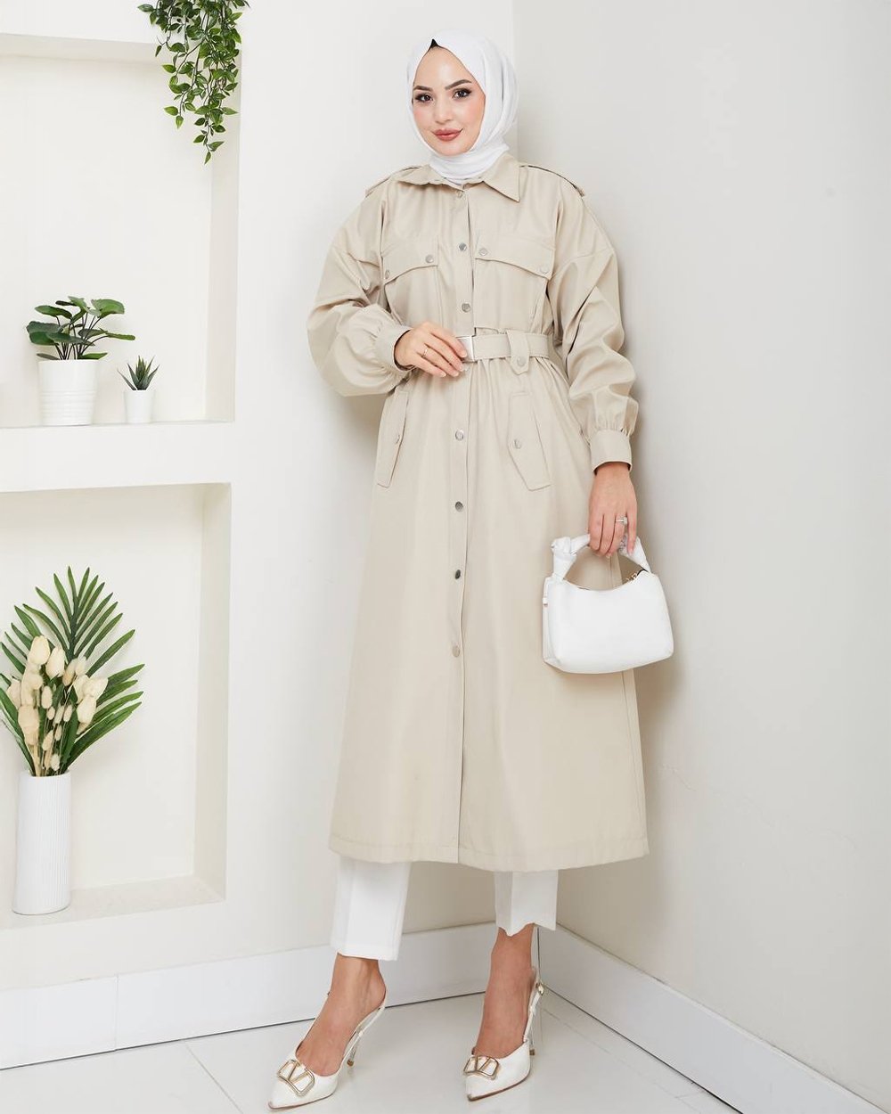 Manteau Tranche Impermeable a Ceinture