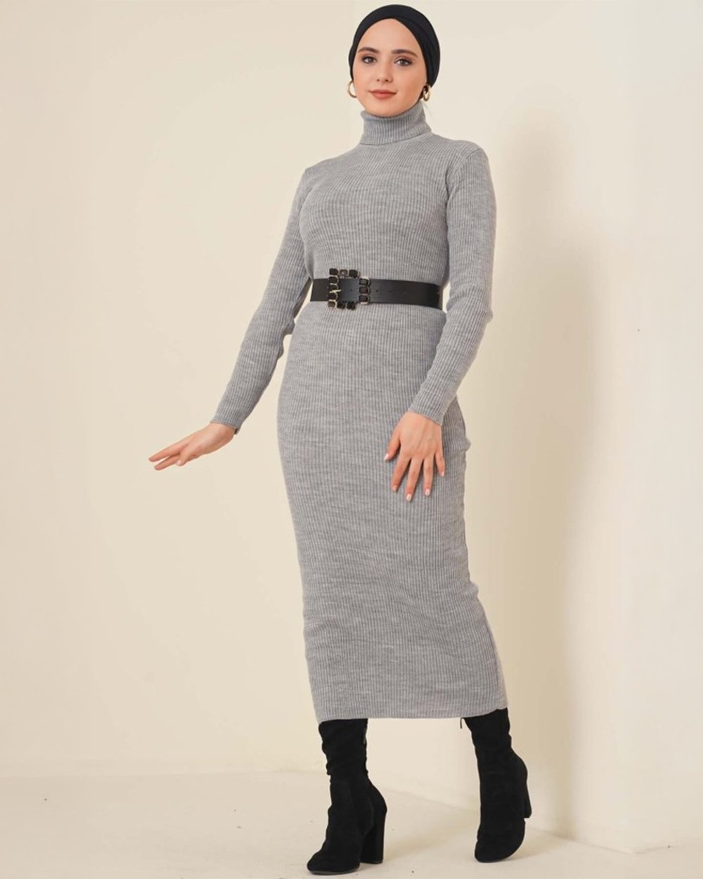 Robe Droite Simple En Laine