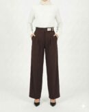 Pantalon  Large fermeture Boutons Côté