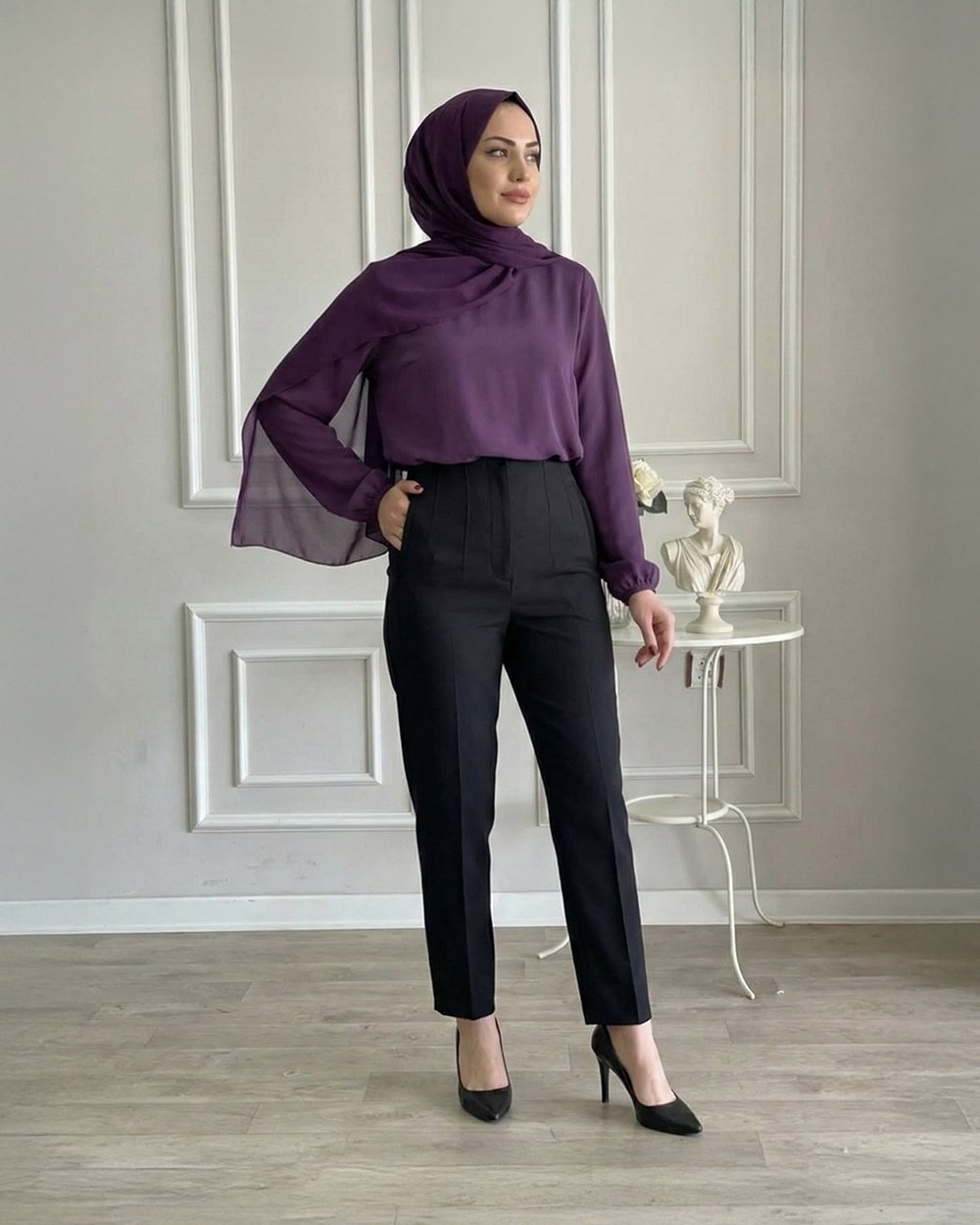 Pantalon Taille Haute Style Zara