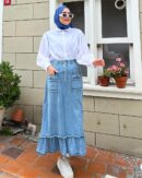 Jupe En
  Jeans A Poches