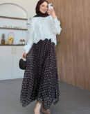 Jupe Plissé Motif  Polkadot
